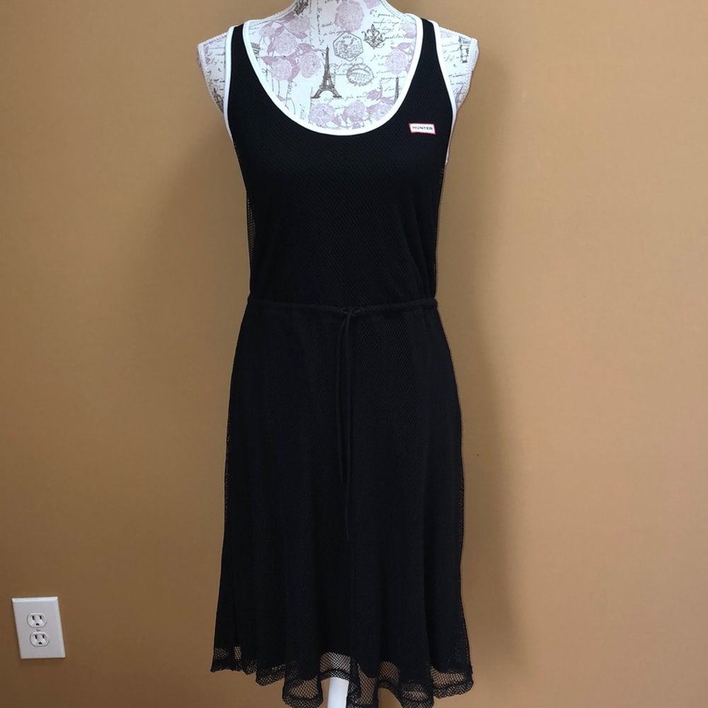 HUNTER Black Mesh Dress XS